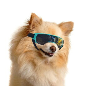 Enjoying 小型犬用サングラス UV保護 防風性 曇り止め 犬用ゴーグル ペットアイウェア用、ブルー
