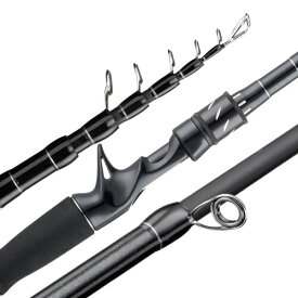 SeaKnight Sange II Telescopic Fishing Rods, Carbon Material & Durable Solid Glass Tip, Ceramic Guides, 1pc Fishing Rod Performance, Comfortable EVA Handle, Newly Designed Travel Rod