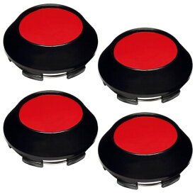 (ネグエス) ホイールセンターキャップ 68mm ボア径63mm 4個 汎用品 全8色 ブラック&レッド