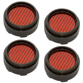 Negesu(ネグエス) センターキャップ 外径 62mm ボア径 58mm 4個 汎用品 ブラック/カーボンレッド柄