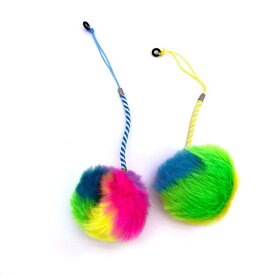 GS Golf tees Accessories Rabbit hair ゴルフティーハンガーアクセサリー2個 プレゼントにいいゴルフ用品 (Rainbow)