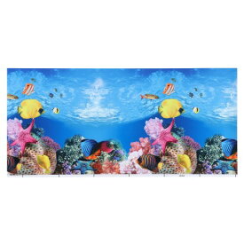 VOCOSTE 水族館の背景ポスター 水族館 水槽の背景装飾ステッカー 両面 62×30cm