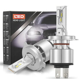 H4 LEDヘッドライト LED フォグランプ LEDカーライト 車検対応 ZES LEDチップ搭載 超高輝度 ホワイト 99％車種対応 12V車対応 (ハイブリッド車・EV車対応) 6500K 瞬間起動 放熱性 静音 光軸調整フ