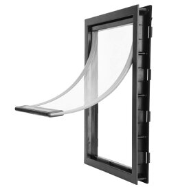 マグネットペットドア 自動閉鎖 透明 大型ペットドア 磁石ラック ペットドア 玄関(XL)