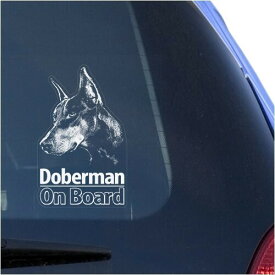 Vinyl Designs クリアビニールステッカー ドーベルマン ピンシェル 窓用 犬の標識 アートプリント