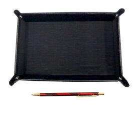 日本製シボ牛革ペントレイ黒 SDマーブル柄 オール金属手帳用ボールペンセット 赤 TRASB-SDMB-R