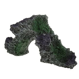 VOCOSTE アクアリウム風景山 人工 水生岩石 水槽テラリウム装飾用 グレー グリーン 13 cm高さ