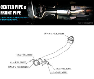 [�`�{_��]E-HBY33 �O�����A(VQ30DET / 3.0 / Turbo_H07/06�`H11/06)�p�t�����g�p�C�v[FRONT PIPE][NF304][�Ԍ��Ή�]