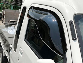 [OXバイザー]S500P_S510P ハイゼットトラック・ジャンボ(H26/9〜R3/11_前期モデル)用大型ドアバイザー(ブラッキーX)[BL-111]