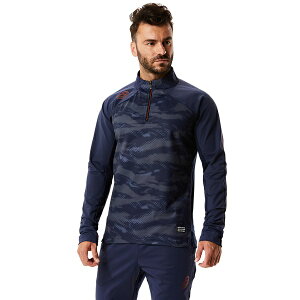 アシックス asics ウインンドバリア ハーフジップトップ 2101A198-405 サッカー ジャージ メンズ トレーニングウェア 防寒