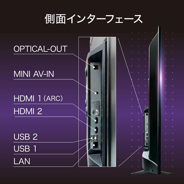 楽天市場】チューナーレス TV 42インチ スマートテレビ PROMETHEUS 