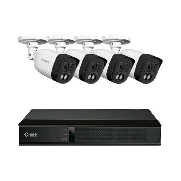 楽天市場】セキュリティカメラ 4台 Qsee DVRシステム ＋8CH 2TB 