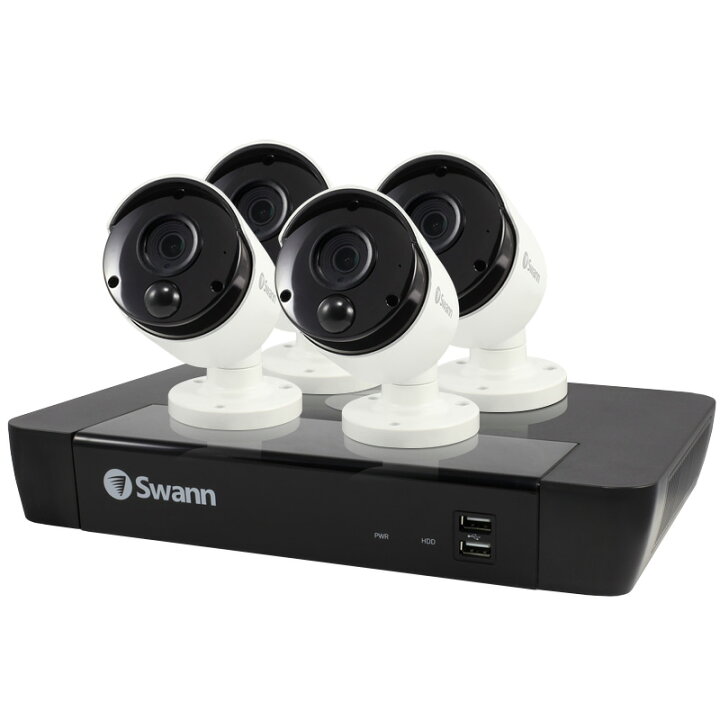 楽天市場】Swann NVRシステム 4K 防犯カメラ 屋外 4台 ＋8CH 2TB 