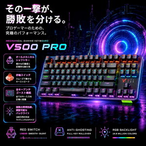 Rapoo V500 PRO �Ԏ� ���J�j�J�� �Q�[�~���O�L�[�{�[�h 961g �p��z��87�L�[ �o�b�N���C�g V500PRO-87BK