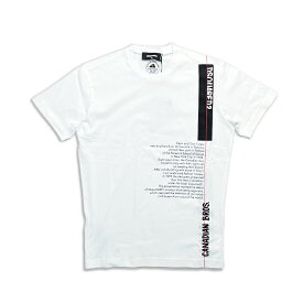 30%OFF DSQUARED2 ディースクエアード TEXT Print T-Shirt WHITE メンズ Tee S71GD1026 Tシャツ カジュアル 送料無料 正規品 返品交換不可