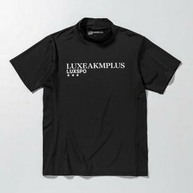 LUXEAKMPLUS リュクスエイケイエムプラス LAT-23002 ゴルフ スポーツロゴモックネック半袖Tシャツ リュクス モックネックTシャツ ブランドロゴ ゴルフウェア メンズ 2023年春夏