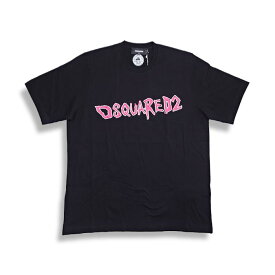DSQUARED2 ディースクエアード S74GD0935 D2 ROCK SLOUCH T-Shirt メンズ 半袖 プリント Tシャツ D2 クルーネック ロゴ プリント カットソー 正規品 2022春夏 送料無料