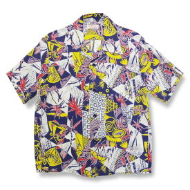 Sun Surf サンサーフ "HAWAIIAN PICTOGRAPH" 半袖レーヨン アロハシャツ SS38034 128 NAVY RAYON HAWAIIAN SHIRT
