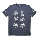 muta MARINE ムータマリン MMKW-434584 L4K3×MUTA 6ロゴ Tシャツ ネイビー ユニセックス プリント Tシャツ 2024年春夏 送料無料