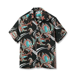 SunSurf �T���T�[�t Lot No. SS39417 RAYON HAWAIIAN SHIRT �gBUG EYED FISH�h �u���b�N �����Y ���[���� �A���n�V���c 2025�N�t�� ��������