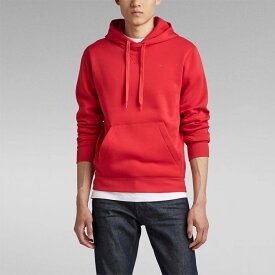 26%OFF G-STAR RAW ジースターロウ D16121-C235-A911 Premium Core Hoodie カンガルーポケット付き フーディ パーカー レッド レギュラーフィット 無地 スウェット素材 メンズ 2023年春夏