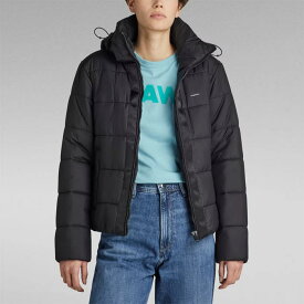 30％OFF G-STAR RAW ジースターロウ レディース D17597-B958-6484 Meefic Hooded Padded Jacket Dark Black フード付きジャケット 2022年秋冬 送料無料 返品交換不可