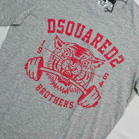 40%OFF DSQUARED2 ディースクエアード S71GD1027 Tiger T-Shirt タイガーTシャツ メンズ 半袖 プリント Tシャツ 送料無料 返品交換不可
