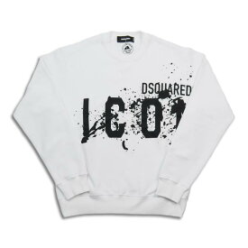 DSQUARED2 ディースクエアード S79GU0114 Icon Splash Cool Fit Crewneck Sweatshirt メンズ ロゴ プリント トレーナー D2 クルーネック スウェット スプラッシュペイント ICON 2024年春夏 正規品 送料無料