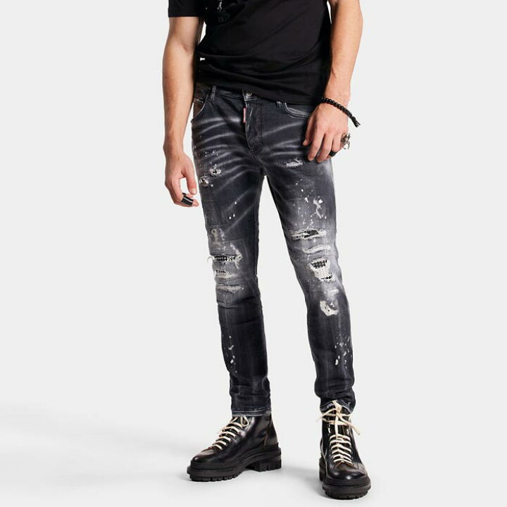 楽天市場】DSQUARED2 ディースクエアード S74LB1296 BLACK WASH SKATER  