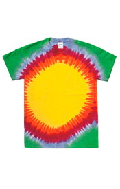 【本当の最安値に挑戦します！】 タイダイ Tシャツ 半袖【colortone トーン TD1140 Sunburst Rainbow Tee】メンズ レディース ユニセックス アメカジ ビンテージ風 フェス お揃い カジュアル レインボー色ファッション ウェア