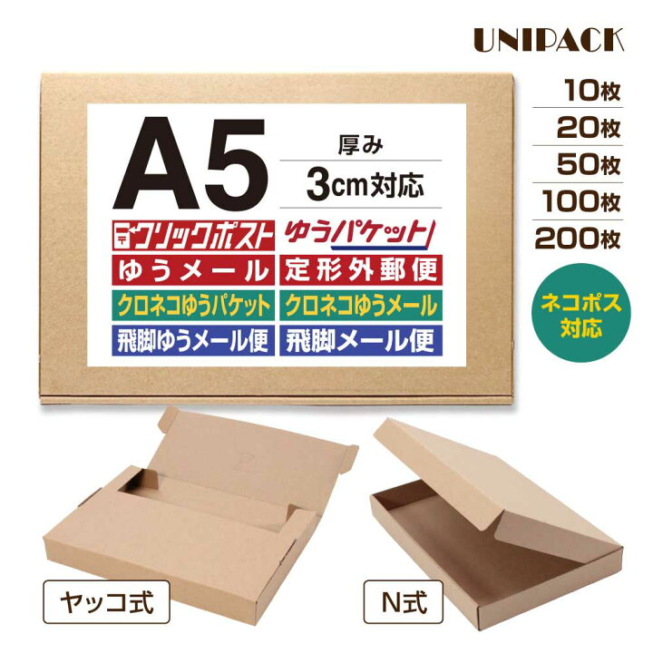 楽天市場】【送料無料】［A5］クリックボックス クリックポスト 箱 A5 