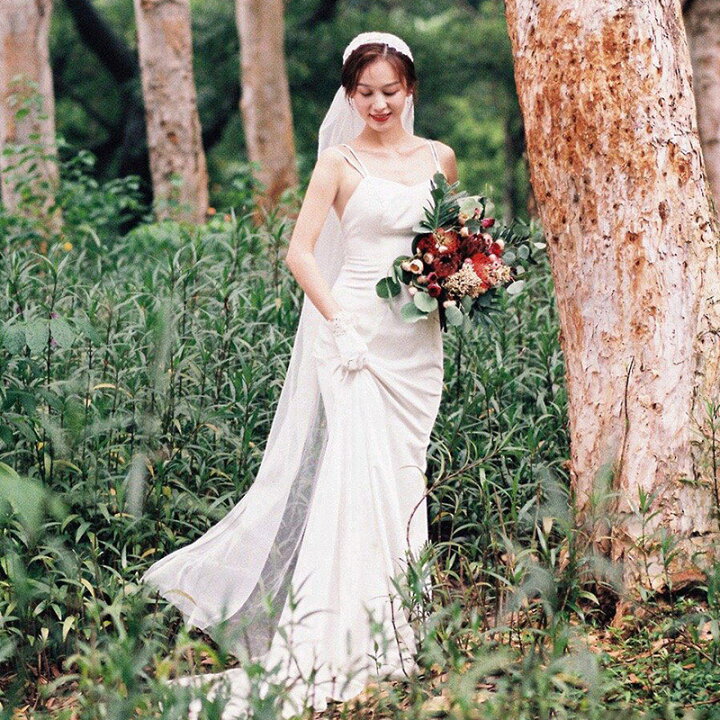 楽天市場 海外挙式 前撮りドレス 花嫁 吊りスカート リゾートドレス 大きい 上品 二次会 シンプル ワンピース Wedding Dress ロング ドレス ウェディングドレス ブライダル パーティードレス 後撮り 海外旅行 結婚式 成人式 披露宴 演奏会 発表会 セミオーダー Unique