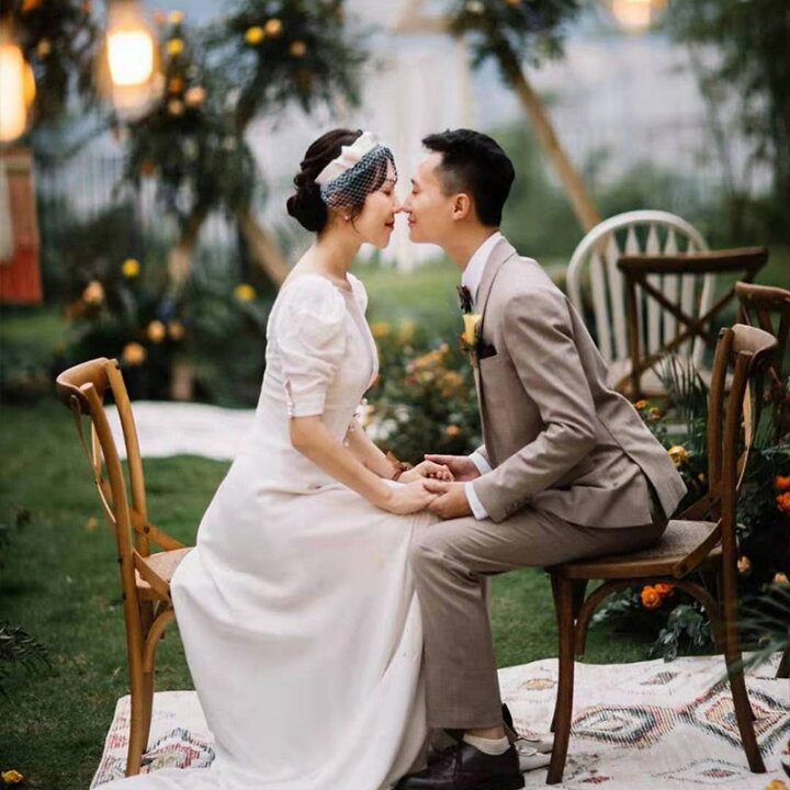 サイズオーダーウェディングvネックブライダル結婚式二次会花嫁衣装カラー前撮り 大割引