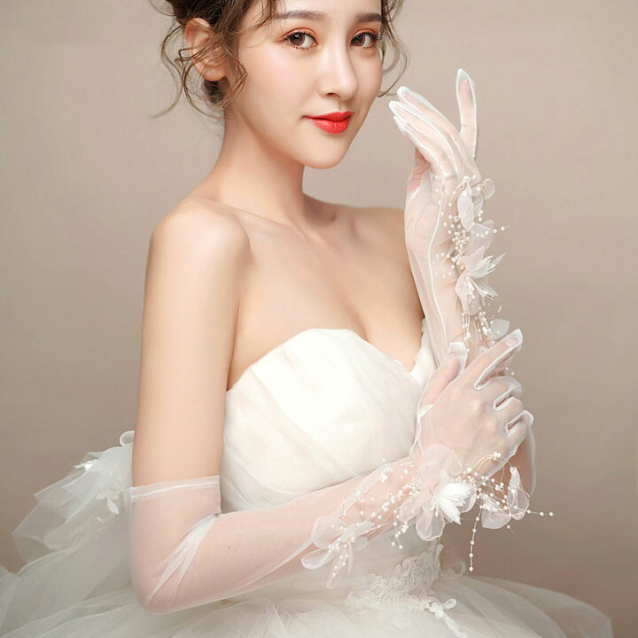 楽天市場 ウェディング 手袋 ブライダル ロンググローブ 花嫁 可愛い ロンググローブ 新婚旅行 結婚式 ウエディング ロンググローブ 二次会 披露宴 森ガール 発表会 Unique Weddings