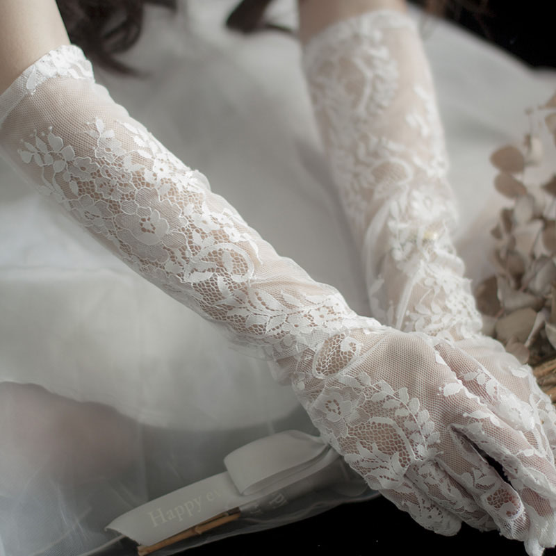 ウェディンググローブ ショート丈 手袋 オフホワイト 結婚式 ブライダル 白手袋