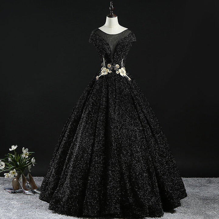 楽天市場】ステージ 衣装 カラードレス ブラック 演奏会用ドレス  