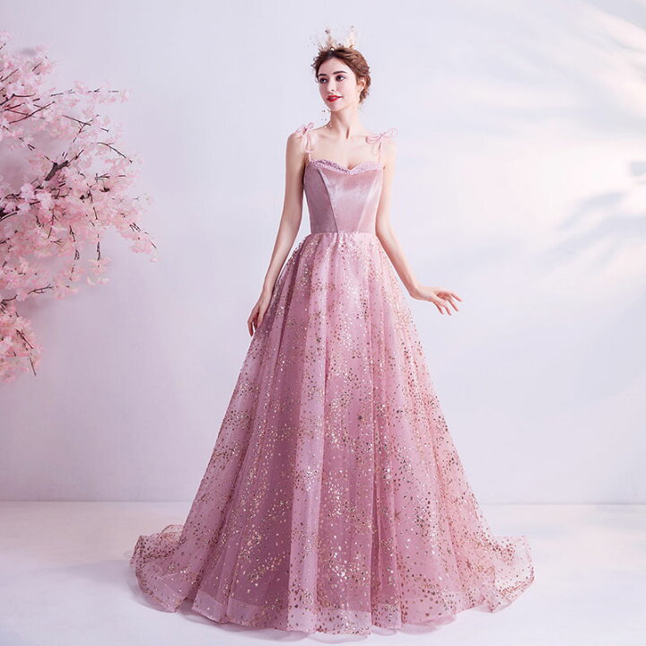 楽天市場】パーティードレス カラードレス ピンク 花嫁 結婚式 二次会  