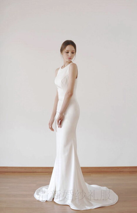楽天市場】ウェディングドレス マーメイドライン 結婚式 ロングドレス 