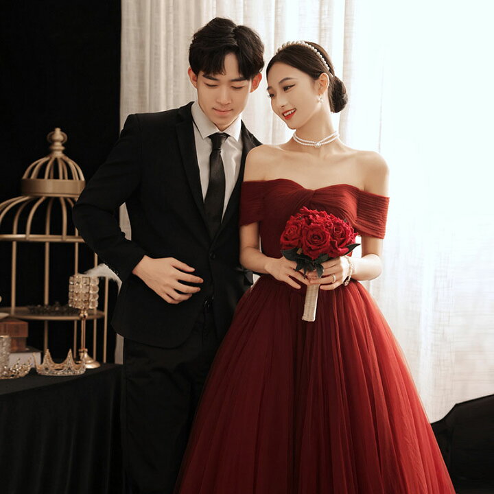 楽天市場】カラードレス ウエディング 花嫁 ロングドレス 結婚式 オフ  