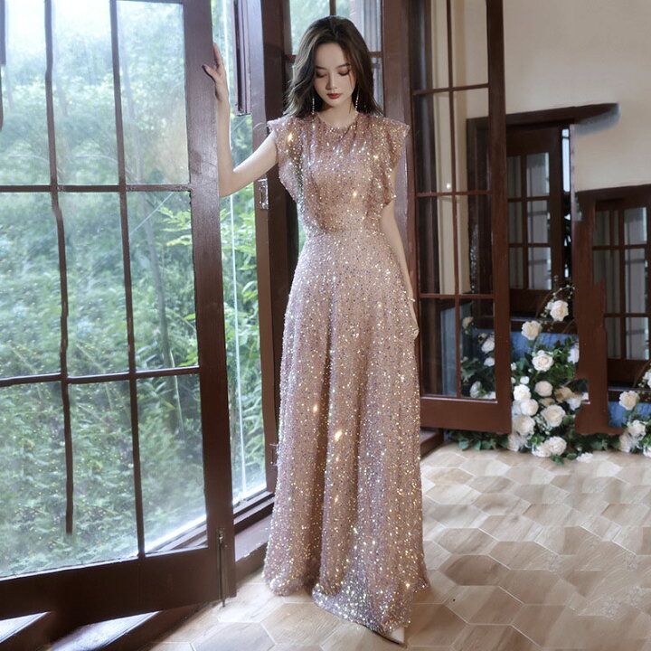 楽天市場】カラードレス 二次会 花嫁 ロングドレス ファスナー 結婚式  