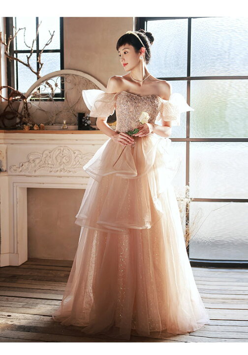 楽天市場】カラードレス ウェディング 花嫁 ロングドレス オフ  