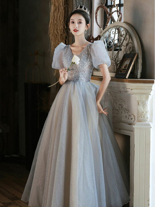 楽天市場】カラードレス ウェディング 二次会 Aラインドレス 袖あり  