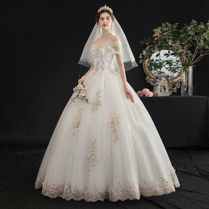 決算セール◇2021ウェディングドレス ロングドレス花嫁ウエディング 