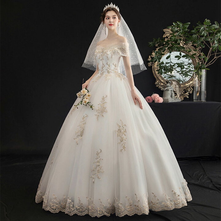 楽天市場】wedding dress ウェディングドレス 花嫁 ロングドレス 