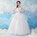 ウエディングドレス 花嫁 二次会 五分袖 wedding dress ブライダル ワンピース ロングドレス お嬢様 結婚式 前撮り 後撮り 海外挙式 パーティードレス 優雅 淑女 綺麗 海外撮影 お呼ばれ セミオーダー/編み上げ