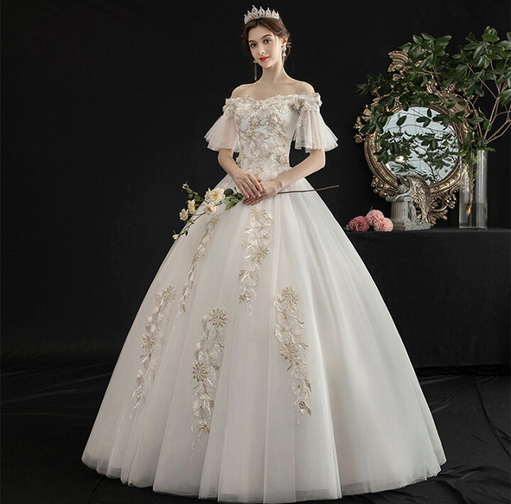 楽天市場】ウエディングドレス wedding dress 花嫁 二次会 プリンセス  