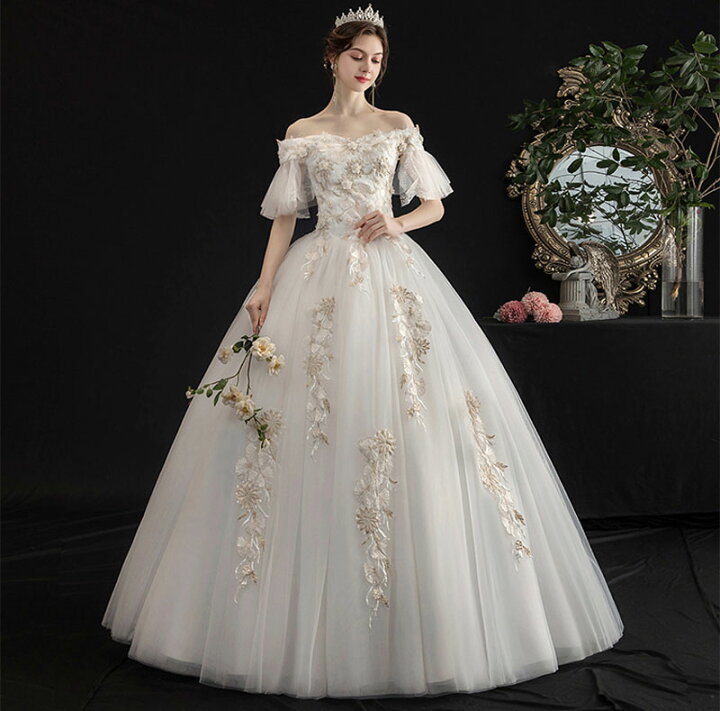 楽天市場】ウエディングドレス wedding dress 花嫁 二次会 プリンセス  