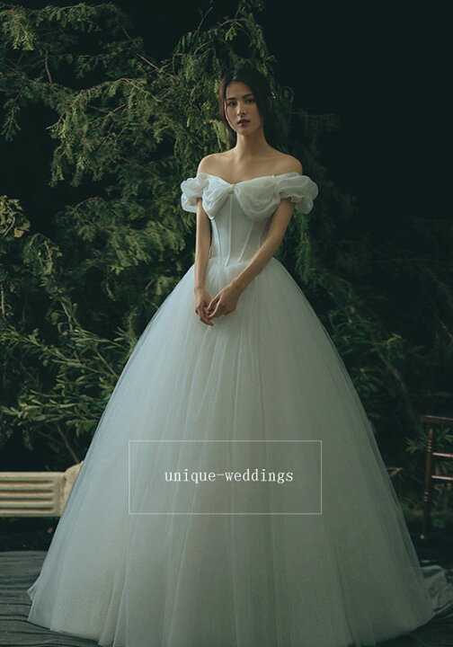 楽天市場】ウェディングドレス wedding dress 花嫁 プリンセスドレス 