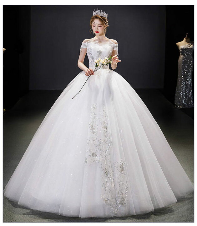 楽天市場】ウェディングドレス 二次会 プリンセスラインドレス 結婚式  