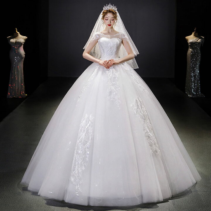 楽天市場】ウェディングドレス 花嫁 ロングドレス 結婚式 二次会 